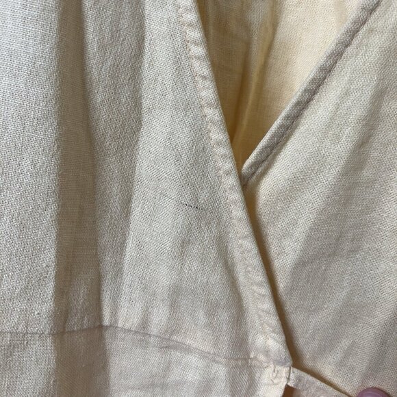 Old Navy Dress Womens 3x Yellow Wrap Puff Sleeve Mini NWT Linen Blend - Picture 5 of 11